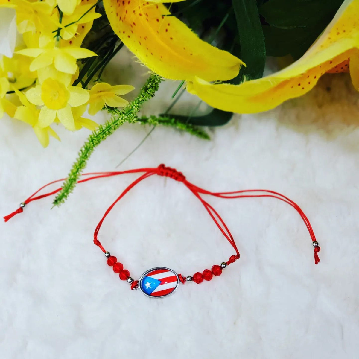 Adjustable Beaded Puerto Rico Flag Bracelets!