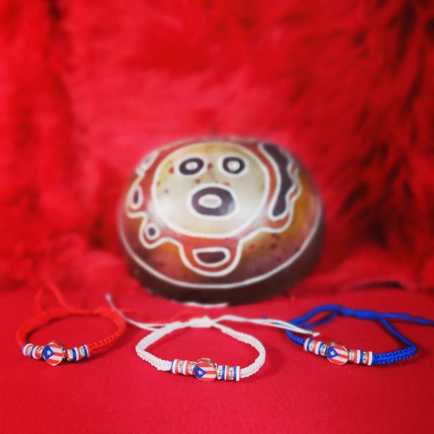 Adjustable Puerto Rico Flag Beaded Bracelets!