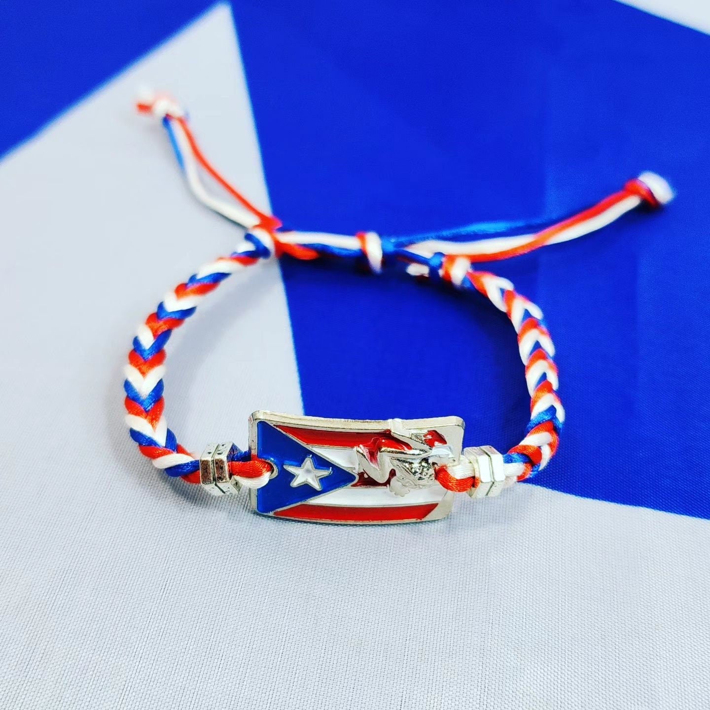 Braided Puerto Rico Flag Bracelets
