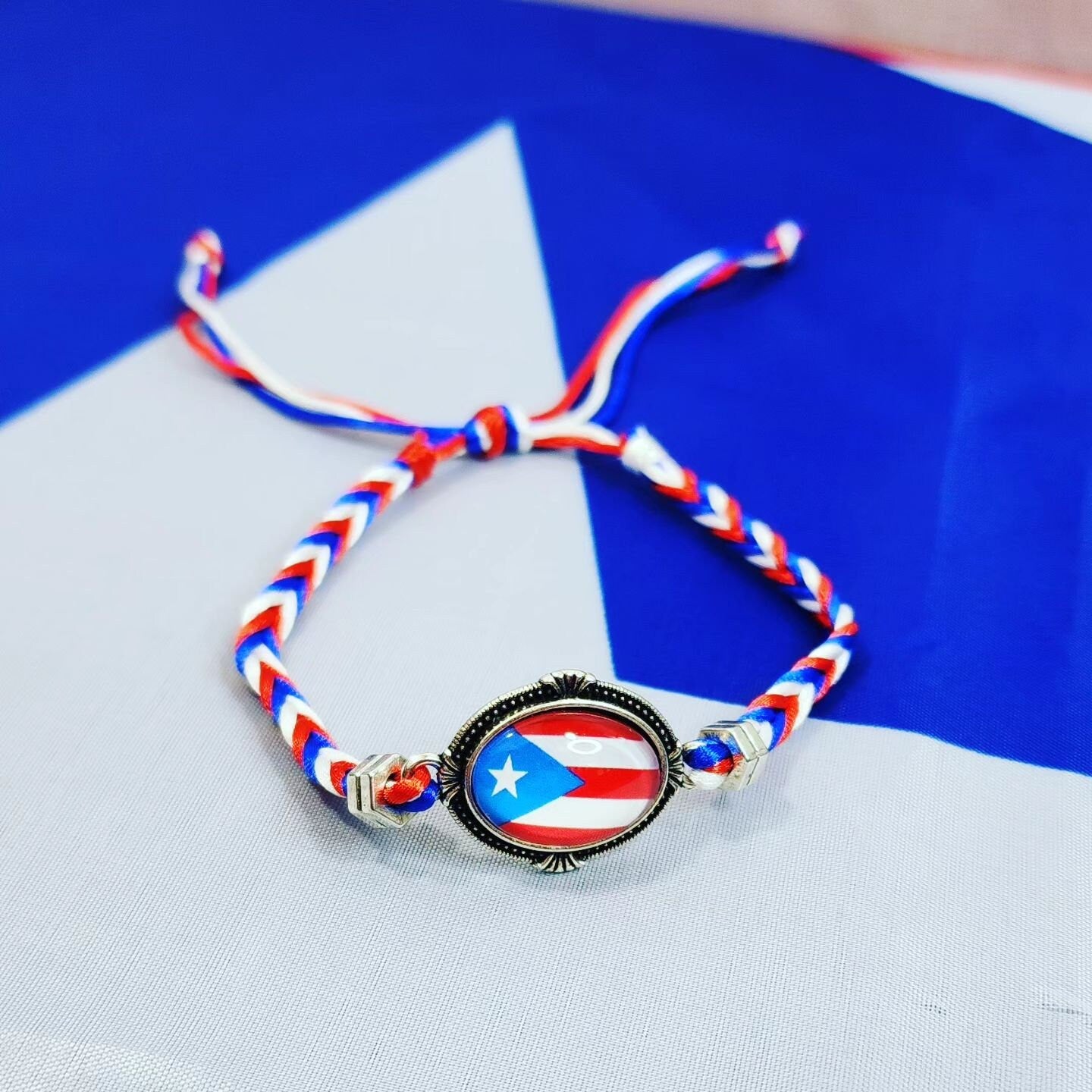 Braided Puerto Rico Flag Bracelets