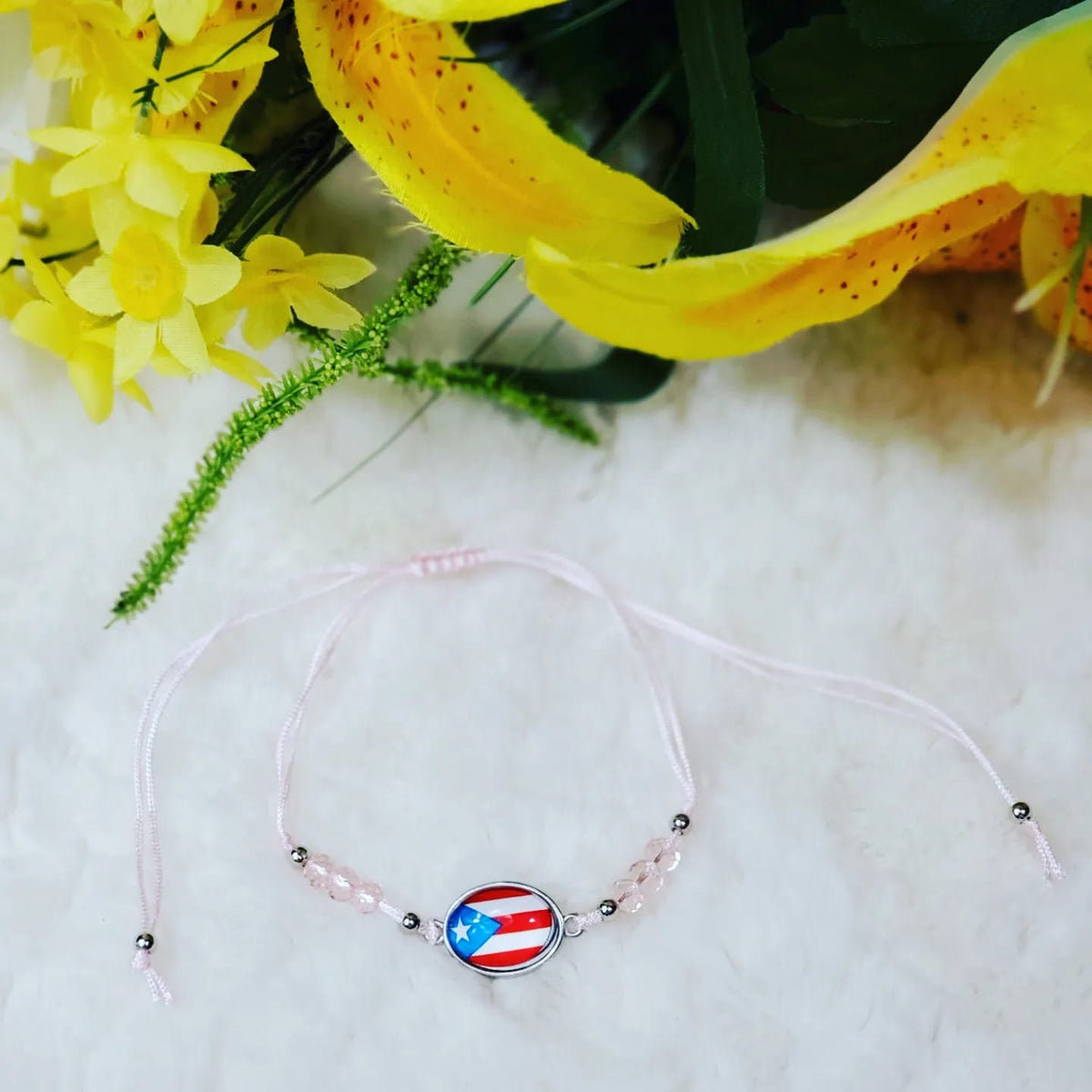 Adjustable Beaded Puerto Rico Flag Bracelets!