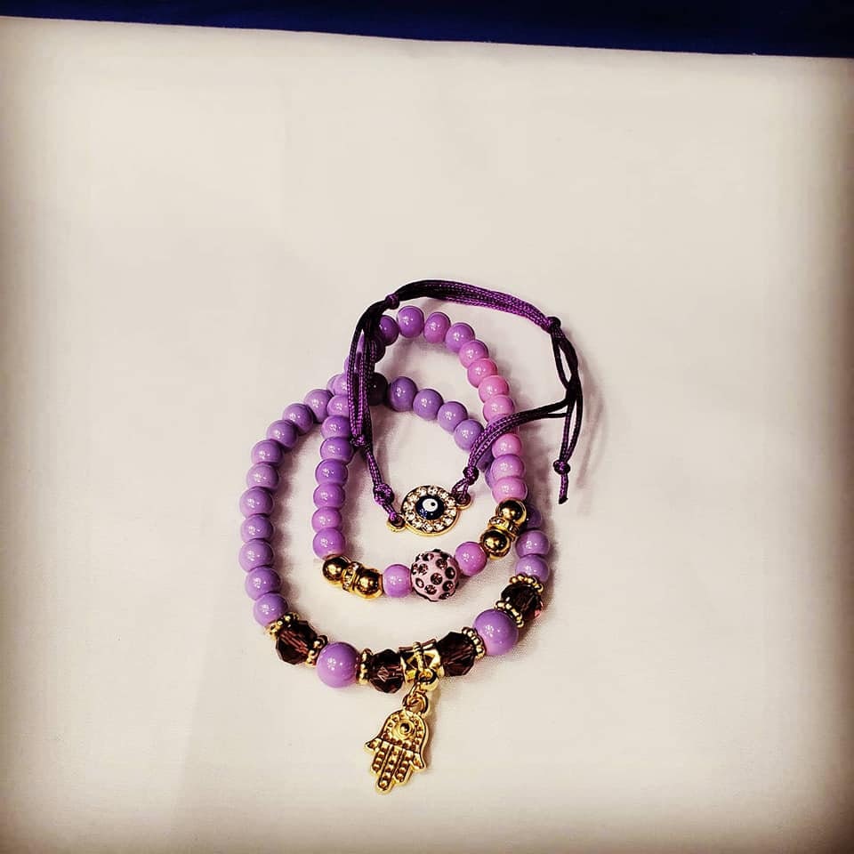 Hamsa Hand Evil Eye Stackable Bracelets