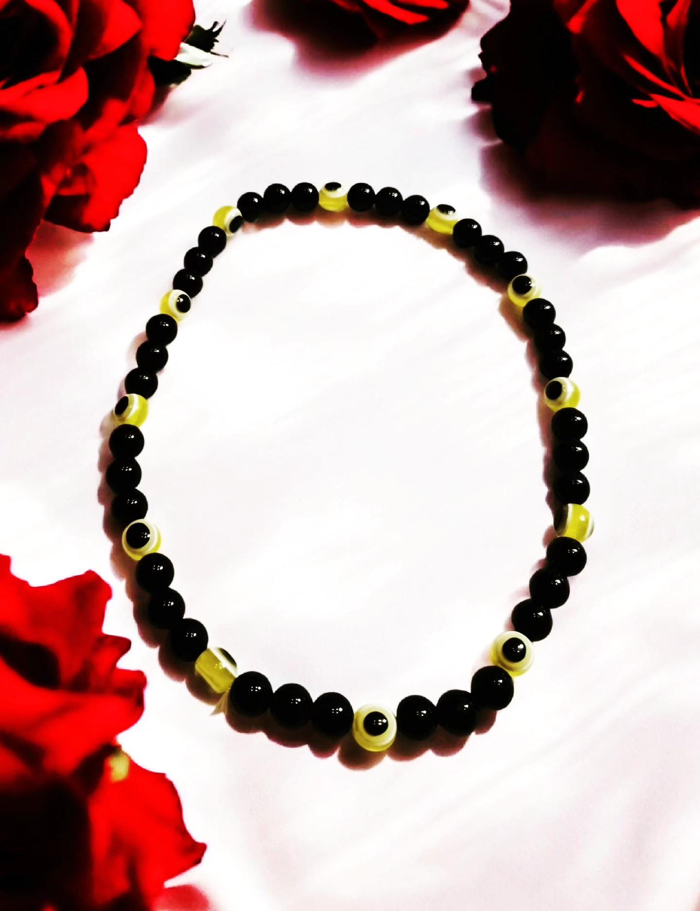 Stretchable Evil Eye Protection Beaded Necklace