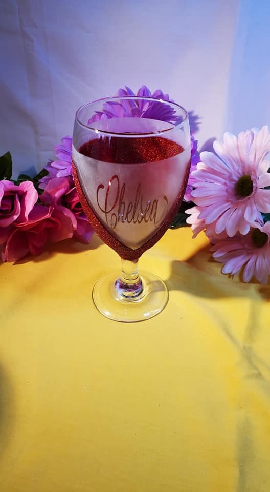 Etched/Glitter Glasses 16oz 487cm