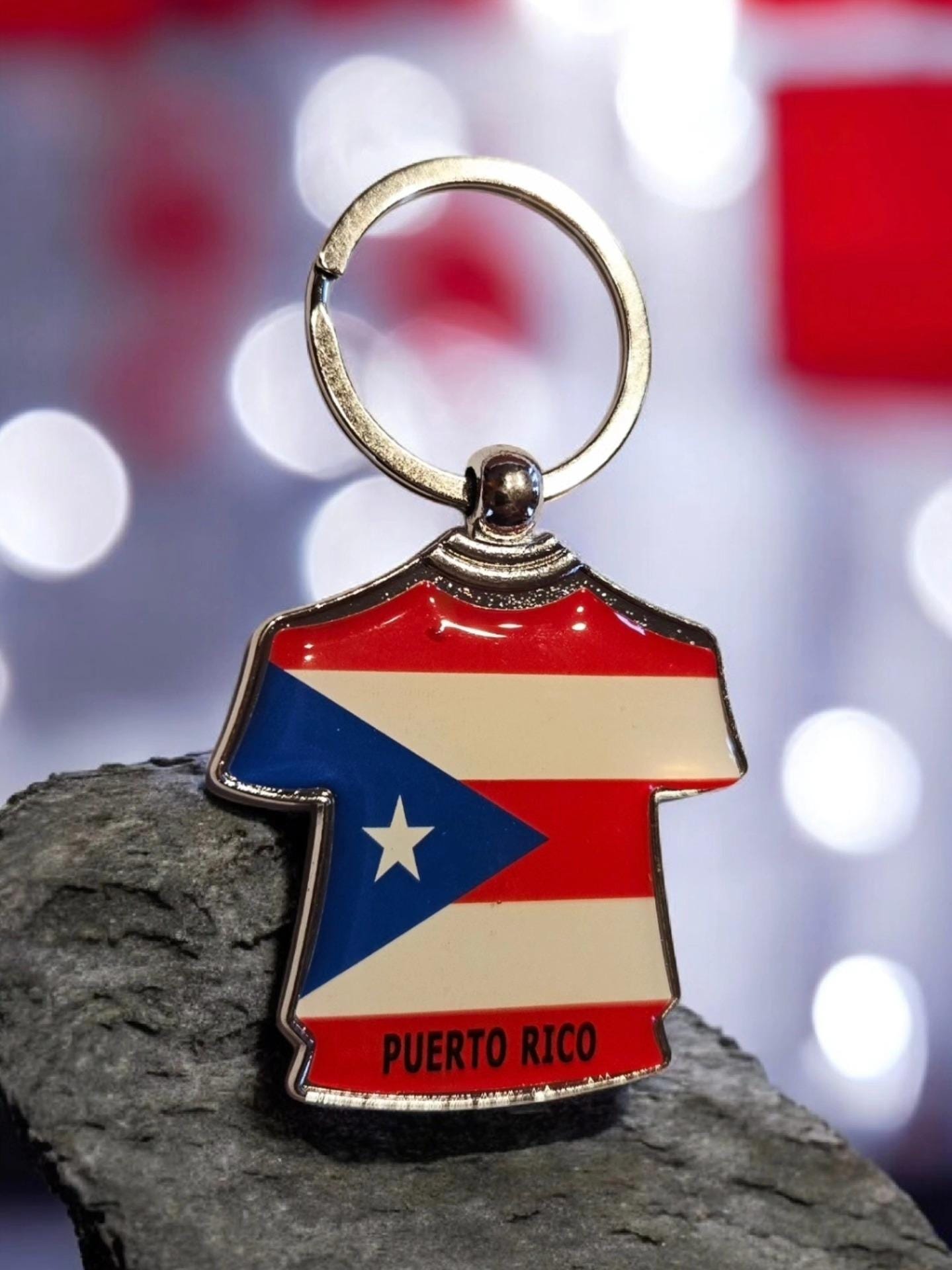 Puerto Rico Flag Keychain