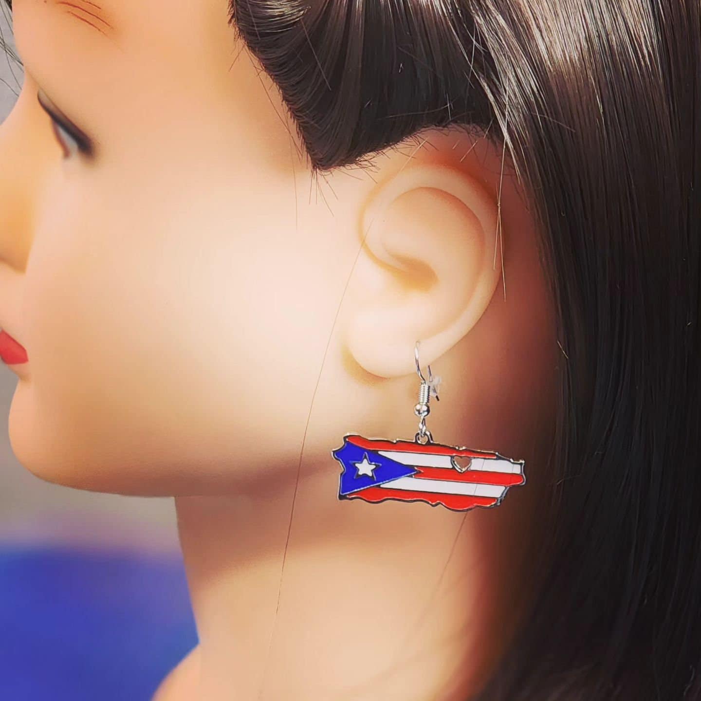 Puerto Rico Flag Earrings