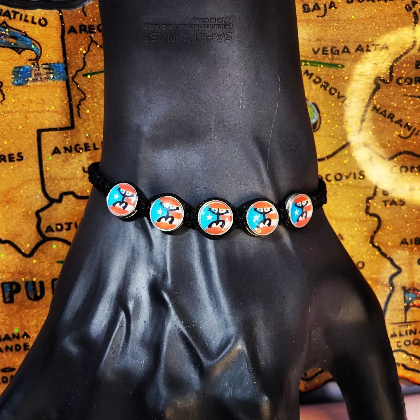 Adjustable Puerto Rican Flag and Boricua Coqui Taino Bracelets!