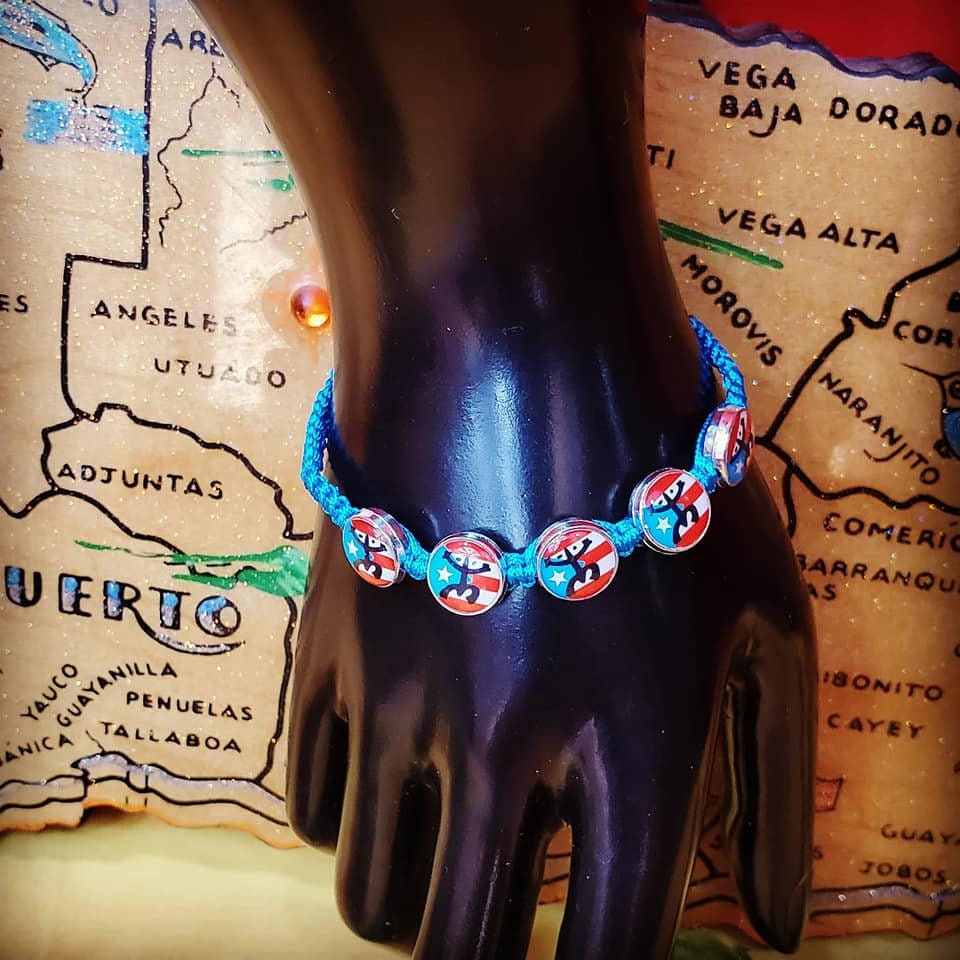 Adjustable Puerto Rican Flag and Boricua Coqui Taino Bracelets!