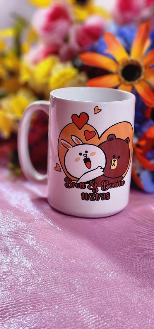 Sublimation Cony Brown Coffee, Tea, Hot Chocolate, Mug 15oz
