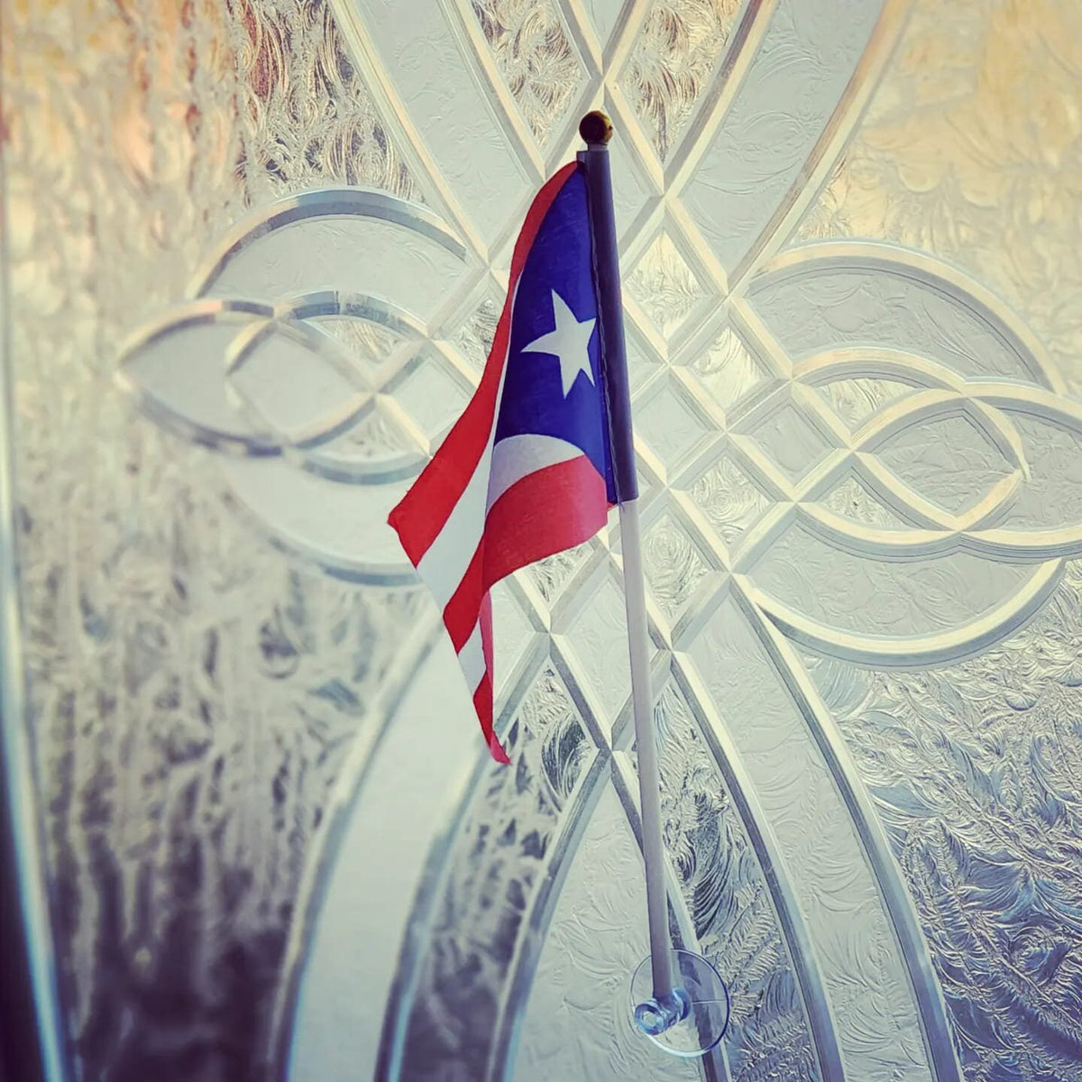 Personal 6X4 inches Puerto Rico Flag with/without  suction cup