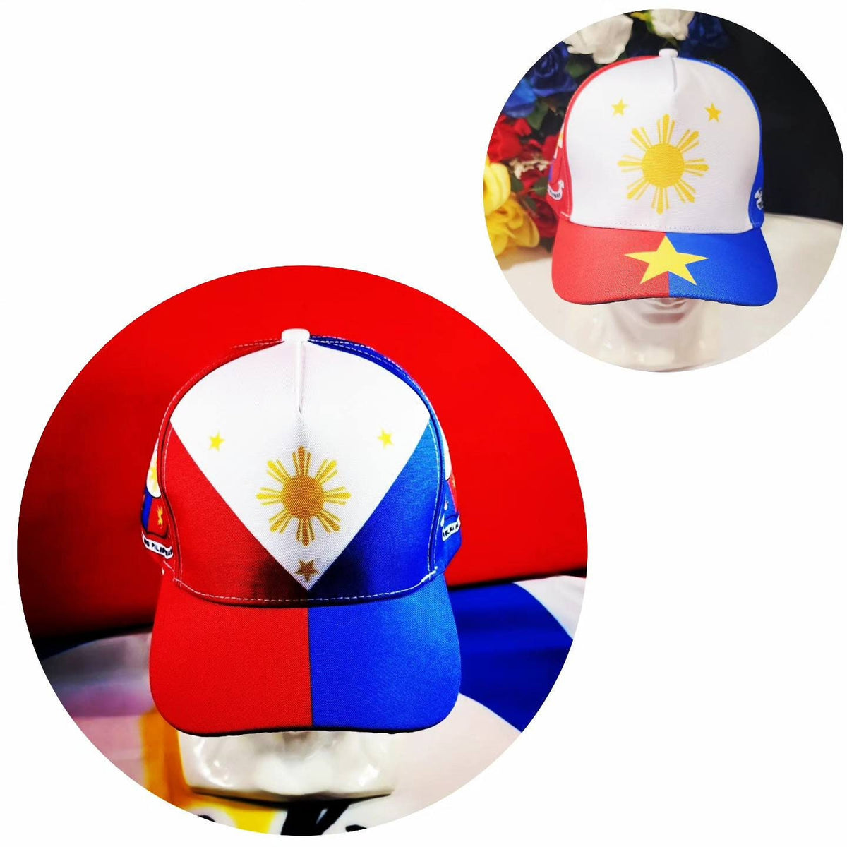 Philippine Flag, Republika ng Pilipinas, Pilipinas Hat (adjustable)