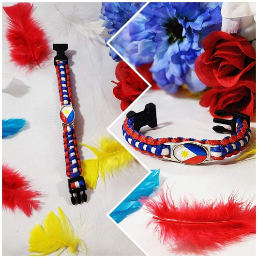 Philippine Flag Braided Bracelet
